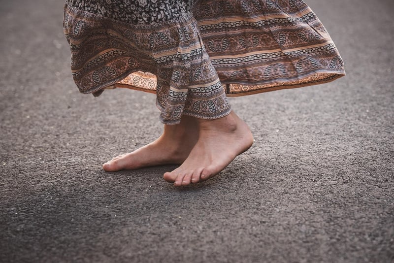 Person walking in nature